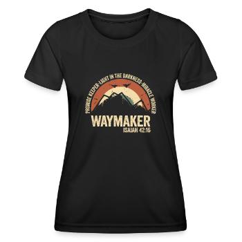 Waymaker Promise Keeper Miracle Worker - Women's Functional T-Shirt - black - Front - AI Model Female 172 light (172cm)