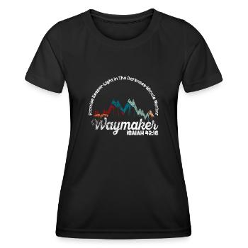 Waymaker Promise Keeper Miracle Worker - Women's Functional T-Shirt - black - Front - AI Model Female 172 light (172cm)