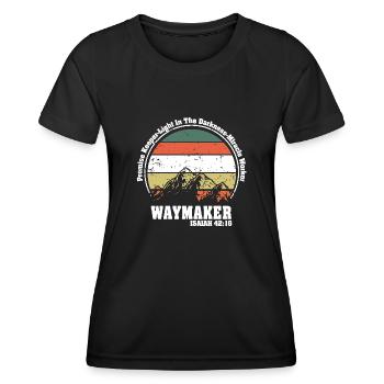Waymaker Promise Keeper Miracle Worker - Women's Functional T-Shirt - black - Front - AI Model Female 172 light (172cm)