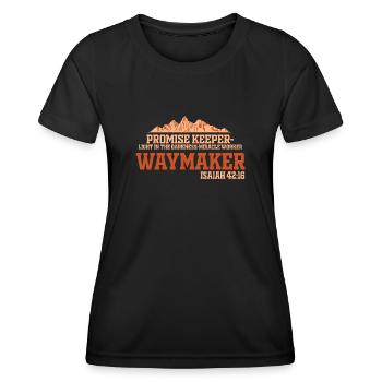 Waymaker Promise Keeper Miracle Worker - Women's Functional T-Shirt - black - Front - AI Model Female 172 light (172cm)