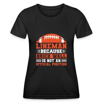 American Football Herren Football Player Kinder - Frauen Funktions-T-Shirt - Schwarz - Vorne - AI Model Female 172 light (172cm)