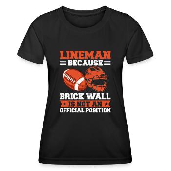 American Football Herren Football Player Kinder - Frauen Funktions-T-Shirt - Schwarz - Vorne - AI Model Female 172 light (172cm)