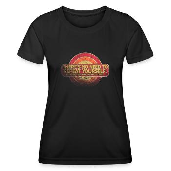 Il n’est pas nécessaire de se répéter - T-shirt sport Femme - noir - Devant - AI Model Female 172 light (172cm)
