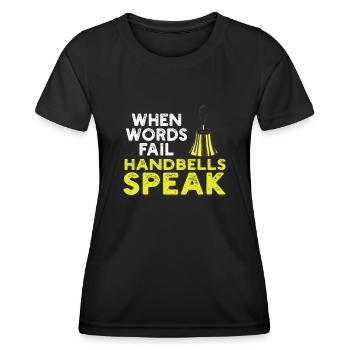 Chorale Instrument de musique Cloche à main Chorale - T-shirt sport Femme - noir - Devant - AI Model Female 172 light (172cm)