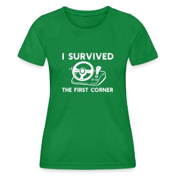 Simracer Esports Enthusiast Sim Racing - Women's Functional T-Shirt - kelly green - Front - AI Model Female 172 dark (172cm)