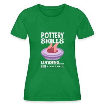 Lustiges Töpfer Töpfern Geschenk Geschenkidee - Frauen Funktions-T-Shirt - Kelly Green - Vorne - AI Model Female 172 dark (172cm)