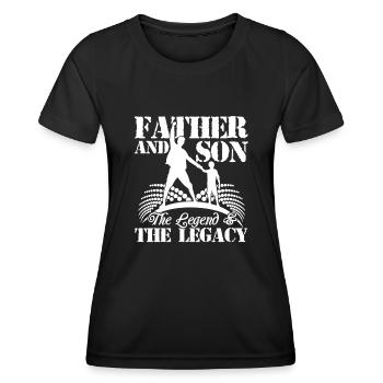 Father's Day Father And Son - Women's Functional T-Shirt - black - Front - AI Model Female 172 light (172cm)