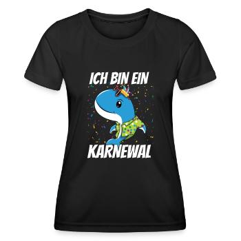 Je suis un carnaval de baleines Carreal drôle - T-shirt sport Femme - noir - Devant - AI Model Female 172 light (172cm)