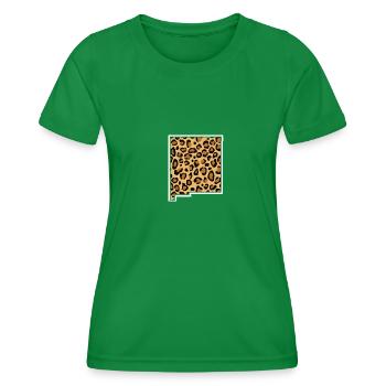New Jersey Leopard print USA American State - Women's Functional T-Shirt - kelly green - Front - AI Model Female 172 dark (172cm)