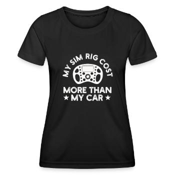 Simracer Esports Enthusiast Sim Racing - Women's Functional T-Shirt - black - Front - AI Model Female 172 light (172cm)
