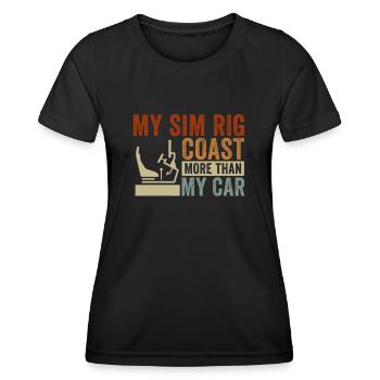 Simracer Esports Enthusiast Sim Racing - Women's Functional T-Shirt - black - Front - AI Model Female 172 light (172cm)