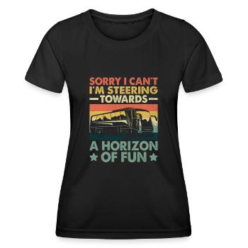 Désolé, je ne peux pas, je me dirige vers un horizon de - T-shirt sport Femme - noir - Devant - AI Model Female 172 light (172cm)