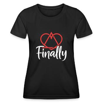 Enfin Gotcha Day Famille d’accueil Parenthood drôle - T-shirt sport Femme - noir - Devant - AI Model Female 172 light (172cm)