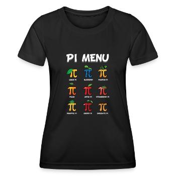 Pi Menu Découvrez Funny Pi Day Fruits - T-shirt sport Femme - noir - Devant - AI Model Female 172 light (172cm)