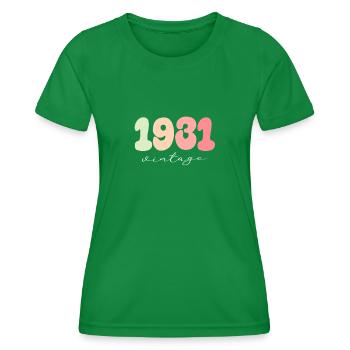 Geburtstag Geburtsjahr 1931 - Frauen Funktions-T-Shirt - Kelly Green - Vorne - AI Model Female 172 dark (172cm)