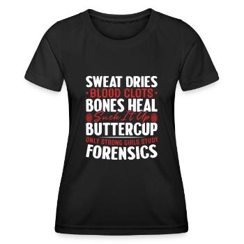 Schweiß trocknet Blutgerinnsel Knochen heilen Lustig - Frauen Funktions-T-Shirt - Schwarz - Vorne - AI Model Female 172 light (172cm)
