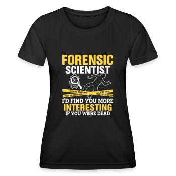 Scientifique médico-légal Scène de crime Preuves médico-légales - T-shirt sport Femme - noir - Devant - AI Model Female 172 light (172cm)