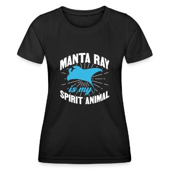 Manta Ray Is My Spirit Animal Deep Sea Animals Ray - Frauen Funktions-T-Shirt - Schwarz - Vorne - AI Model Female 172 light (172cm)
