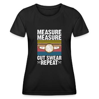 Tischler Schreiner Zimmermann Handwerker Geschenk - Frauen Funktions-T-Shirt - Schwarz - Vorne - AI Model Female 172 light (172cm)