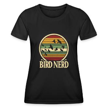 Bird Nerd Birdwatching Birder Birds Birdwatcher - T-shirt sport Femme - noir - Devant - AI Model Female 172 light (172cm)