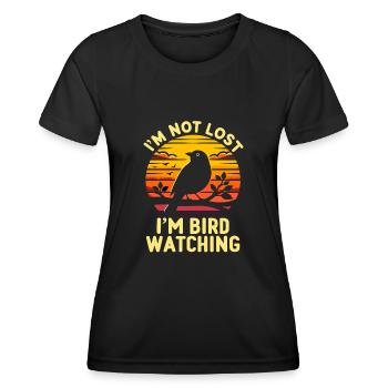 Je ne suis pas perdu Je suis ornithologue ornithologue - T-shirt sport Femme - noir - Devant - AI Model Female 172 light (172cm)