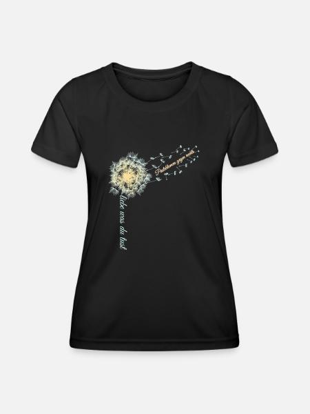 Pusteblumen gegen rechts - Frauen Funktions-T-Shirt - Schwarz