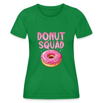 Donut Squad Donut Süße Snacks Dessert Lustig - Frauen Funktions-T-Shirt - Kelly Green - Vorne - AI Model Female 172 dark (172cm)