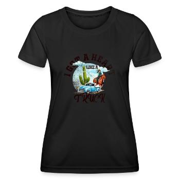 I Got A Heart Like A Truck - Women's Functional T-Shirt - black - Front - AI Model Female 172 light (172cm)