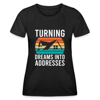 Real Estate Agents Real Estate Agents - Women's Functional T-Shirt - black - Front - AI Model Female 172 light (172cm)