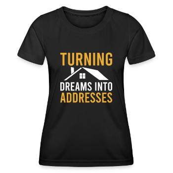 Real Estate Agents Real Estate Agents - Women's Functional T-Shirt - black - Front - AI Model Female 172 light (172cm)
