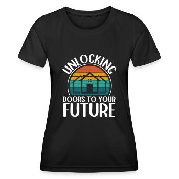 Real Estate Agents Real Estate Agents - Women's Functional T-Shirt - black - Front - AI Model Female 172 light (172cm)