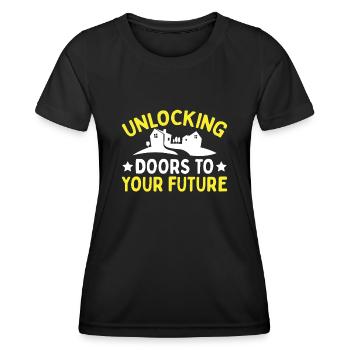 Real Estate Agents Real Estate Agents - Women's Functional T-Shirt - black - Front - AI Model Female 172 light (172cm)