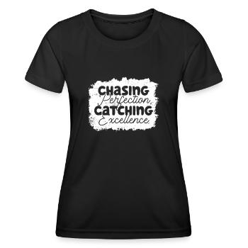Kaizen-Mindset auf der Jagd nach Perfektion - Frauen Funktions-T-Shirt - Schwarz - Vorne - AI Model Female 172 light (172cm)