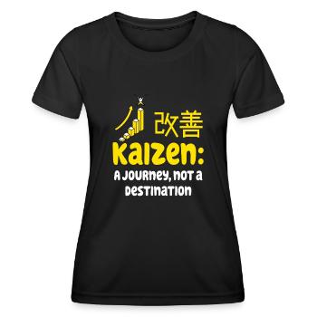 Kaizen : un voyage, pas une destination - T-shirt sport Femme - noir - Devant - AI Model Female 172 light (172cm)