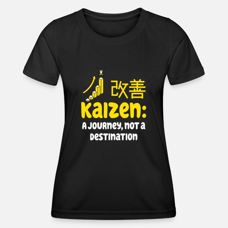 Kaizen A Journey Not A Destination - Women's Functional T-Shirt - black