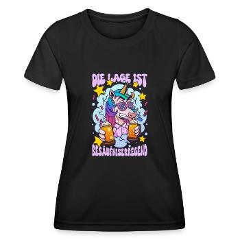 Die Lage Ist Besäufniserregend - Women's Functional T-Shirt - black - Front - AI Model Female 172 light (172cm)