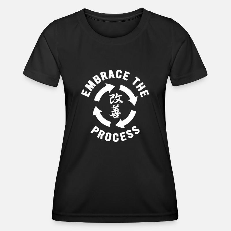 Japanese Kaizen Embrace The Process - Women's Functional T-Shirt - black