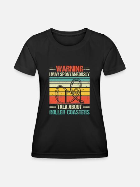 Roller Coaster Track Roller Coaster Lovers Völker - Women's Functional T-Shirt - black