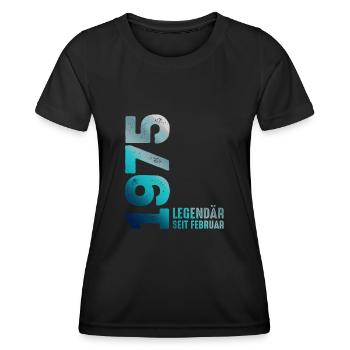 Limited Edition February 1975 Legendär Seit - Frauen Funktions-T-Shirt - Schwarz - Vorne - AI Model Female 172 light (172cm)