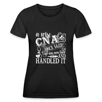 CNA Let CNA Handle It - Women's Functional T-Shirt - black - Front - AI Model Female 172 light (172cm)