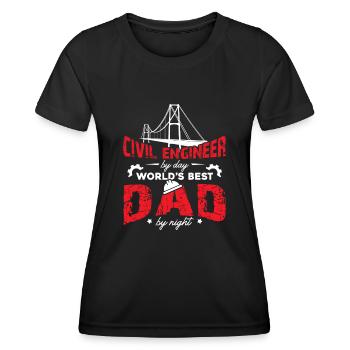 Civil Engineer Civil Engineer Dad - Women's Functional T-Shirt - black - Front - AI Model Female 172 light (172cm)