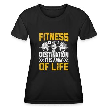Fitness als Lebensstil - Frauen Funktions-T-Shirt - Schwarz - Vorne - AI Model Female 172 light (172cm)