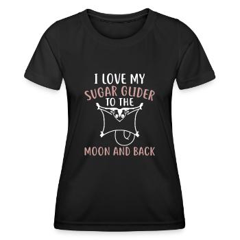 Sugar glider - Women's Functional T-Shirt - black - Front - AI Model Female 172 light (172cm)