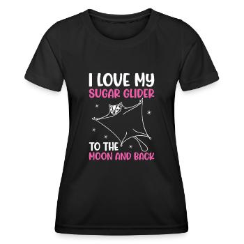 Sugar glider - Women's Functional T-Shirt - black - Front - AI Model Female 172 light (172cm)