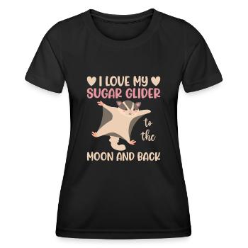 Sugar glider - Women's Functional T-Shirt - black - Front - AI Model Female 172 light (172cm)