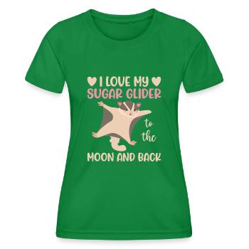 Sugar glider - Women's Functional T-Shirt - kelly green - Front - AI Model Female 172 dark (172cm)