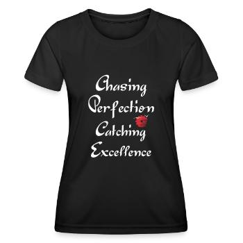 Kaizen-Mindset auf der Jagd nach Perfektion - Frauen Funktions-T-Shirt - Schwarz - Vorne - AI Model Female 172 light (172cm)