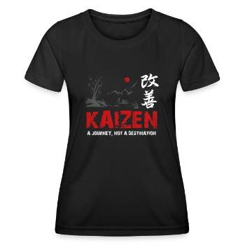 Kaizen: Eine Reise, kein Ziel - Frauen Funktions-T-Shirt - Schwarz - Vorne - AI Model Female 172 light (172cm)