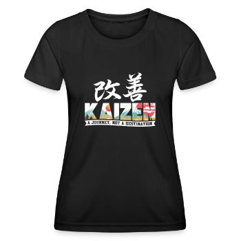 Kaizen : un voyage, pas une destination - T-shirt sport Femme - noir - Devant - AI Model Female 172 light (172cm)