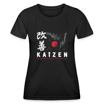 Kaizen : un voyage, pas une destination - T-shirt sport Femme - noir - Devant - AI Model Female 172 light (172cm)